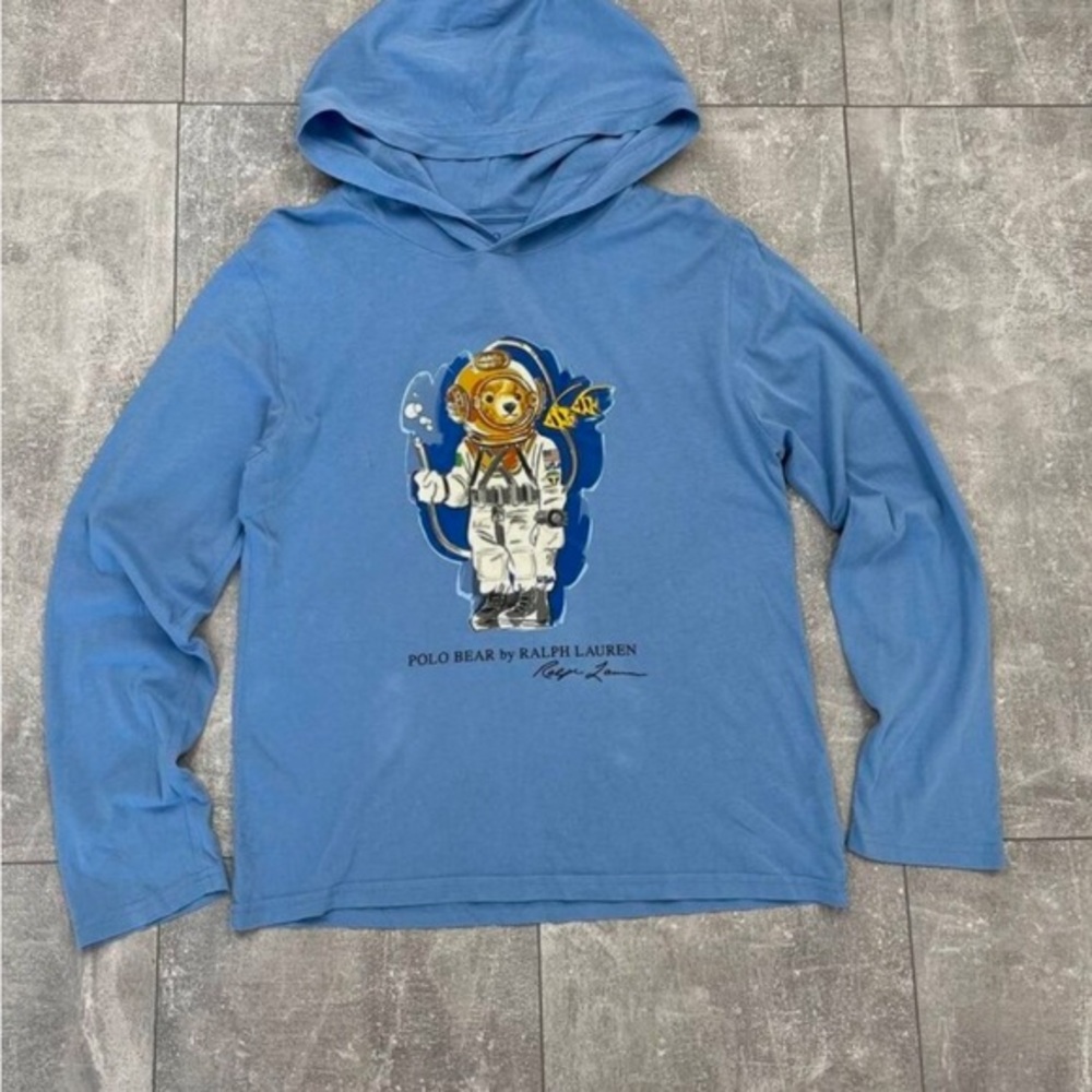 Ralph Lauren Blue Polo Bear Hoodie